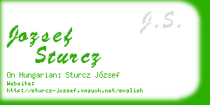 jozsef sturcz business card